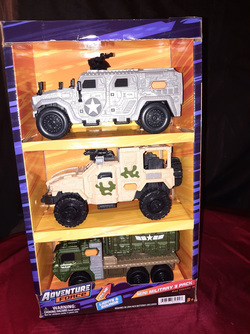 Military 3 Pack Of Vehicles Lights And Sounds Adventure Force